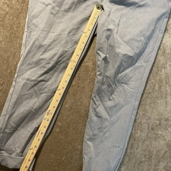 Old Navy Pants Womens 16 Pixie High Rise Gray Heathered Dress Career Cuffed - Picture 7 of 7